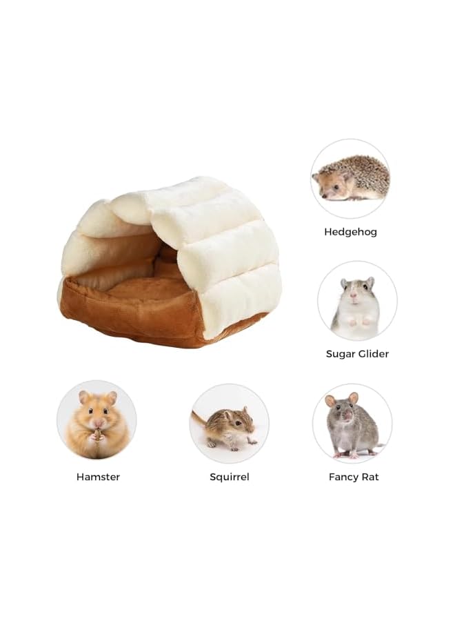 Warm Chew-Proof Hamster Hideout – Cozy Fleece Nest Small Animal Cage Accessory | For Dwarf Gerbils, Rats, Hedgehogs & Sugar Gliders - Image 3